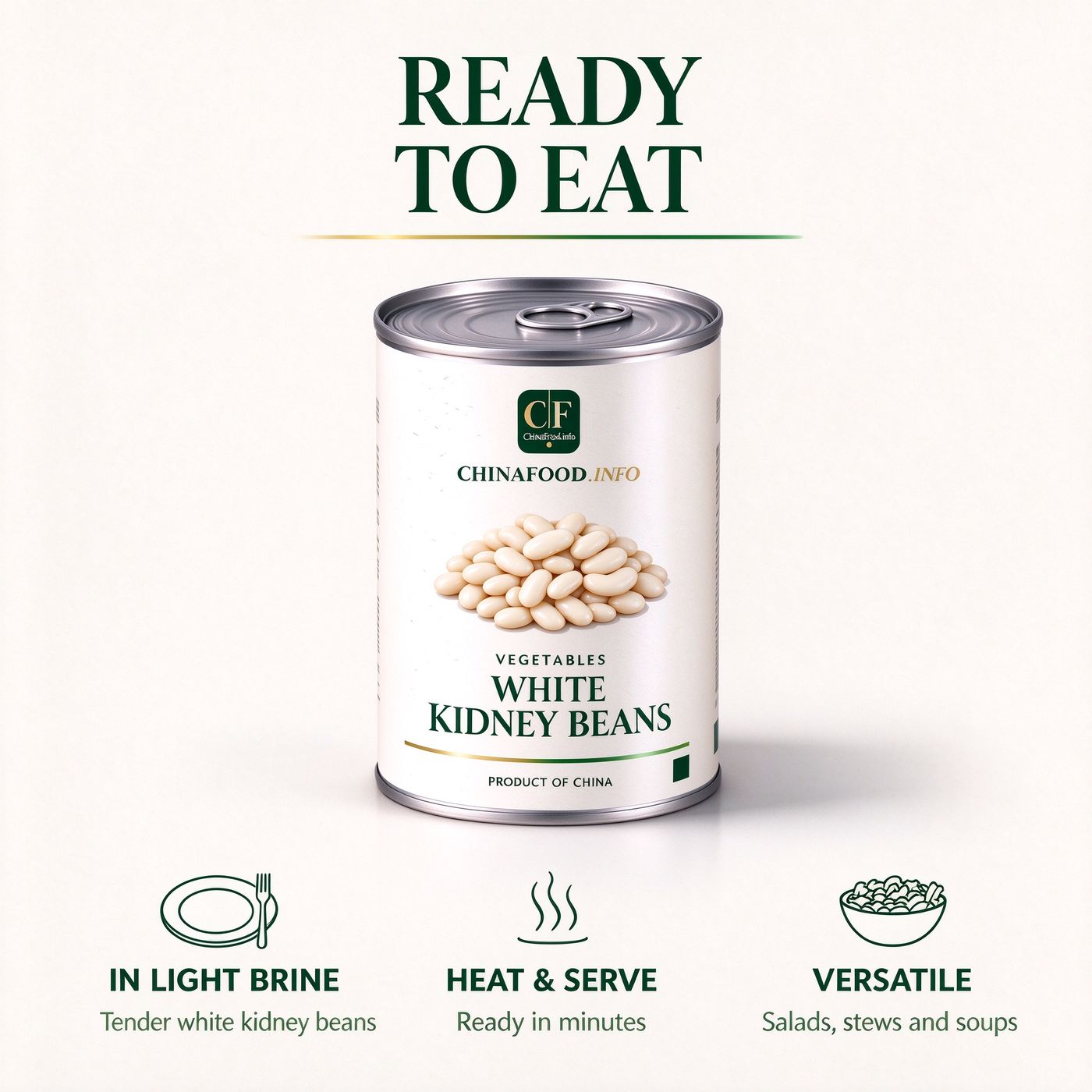 White kidney beans served from the tin
