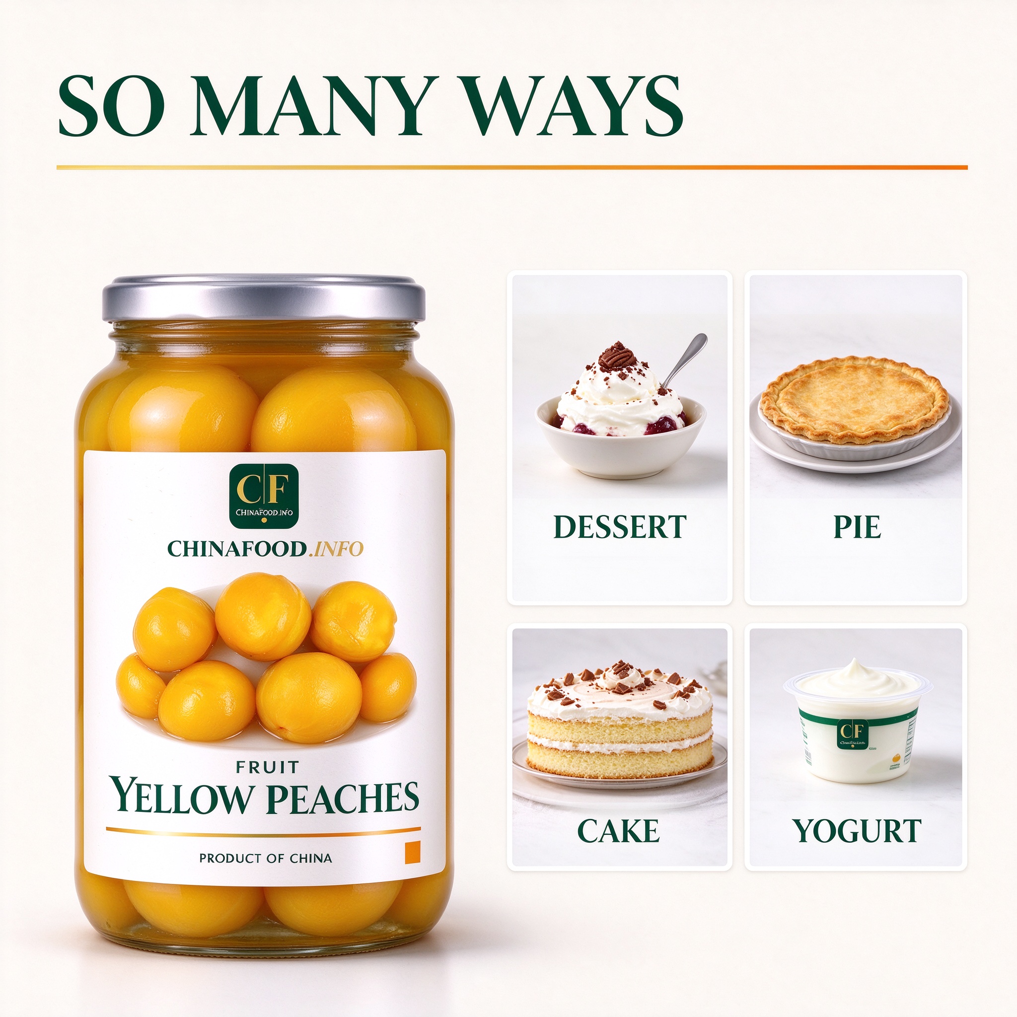 whole yellow peaches in desserts pies cakes and yogurt